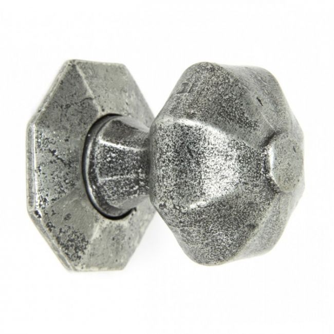 "Audley" Antique Pewter Octagonal Mortice or Rim Knob Set "Audley" Antique Pewter Octagonal Mortice or Rim Knob Set
