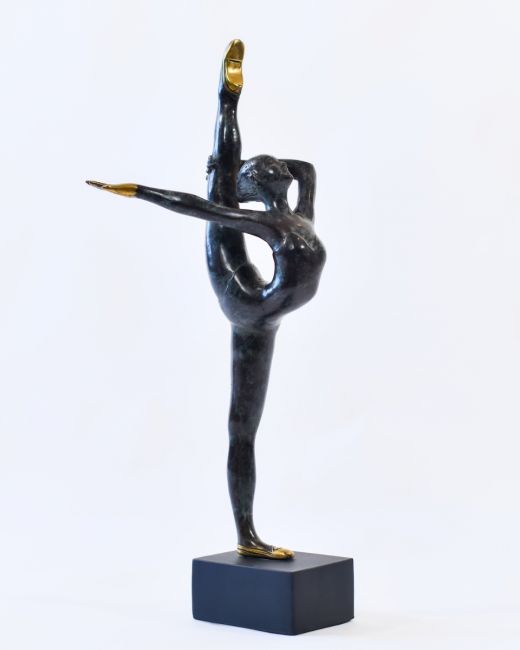 "Aurelian Arabesque" Cast Brass Dancer Sculpture