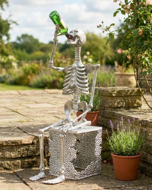 "Benny" the Boozy Skeleton - Silver Digital Illustration "Benny" the Boozy Skeleton - Silver Digital Illustration