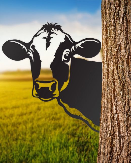 "Bessie" Silhouette Fence Topper - Black "Bessie" Silhouette Fence Topper - Black