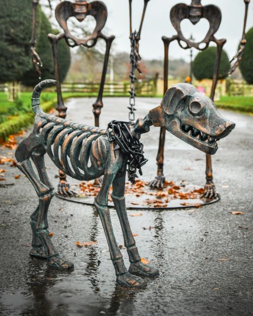 “Bones” the loyal Skeleton Dog Sculpture main image