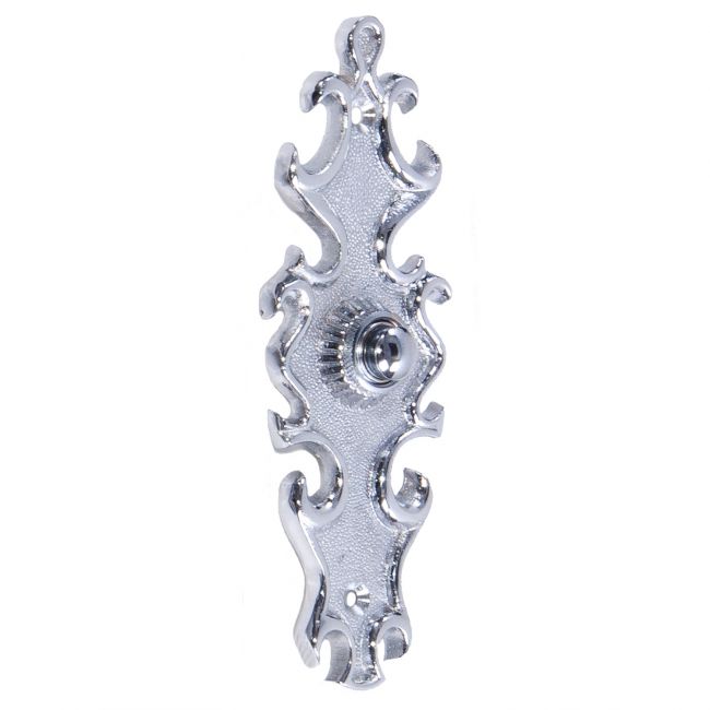 “Carraway Court” Bright Chrome Ornate Bell Push “Carraway Court” Bright Chrome Ornate Bell Push