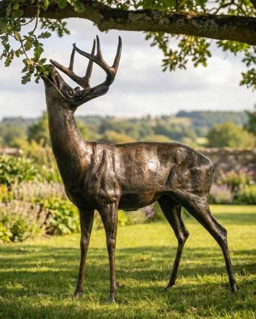 "Charles" the Bronze Buck Garden Sculpture digital illustration "Charles" the Bronze Buck Garden Sculpture digital illustration