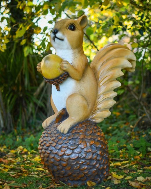 "Dash" the Handpainted Fibreglass Squirrel Garden Sculpture