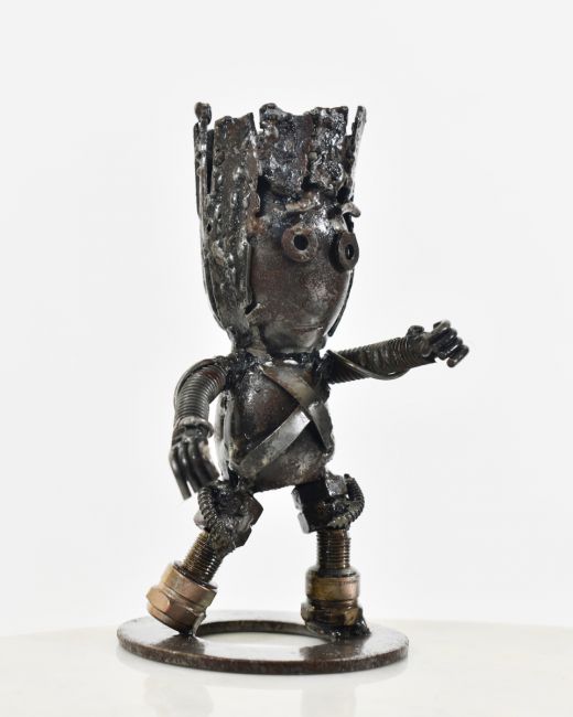 "Duke" Upcycled Metal Art Sculpture