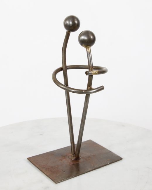 "Embrace" Upcycled Metal Art Ornament