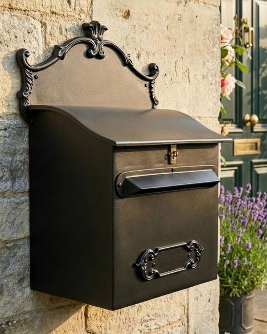 “Espresso” Black Goldhay Secure Post and Parcel Box digital illustration