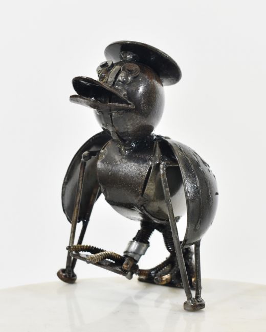 "Flap" Injured Duck Scrap Metal Sculpture