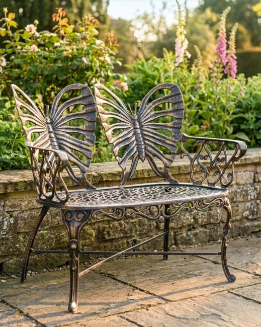 "Flutter" Butterfly Design Two Seater Bench Digital Illustration "Flutter" Butterfly Design Two Seater Bench Digital Illustration