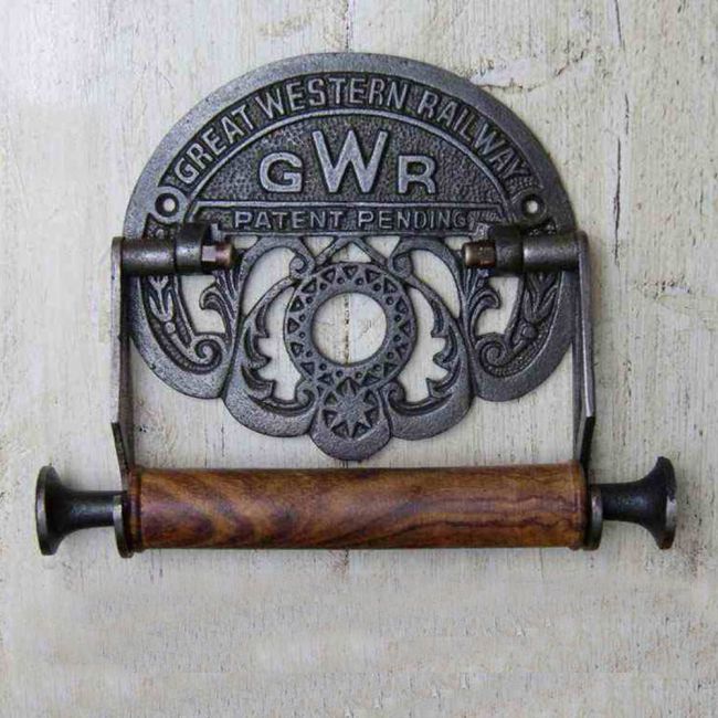 "GWR" Iron Toilet Roll Holder