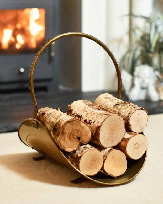 “Houghton Avenue” Antique Style Log Holder in Situ “Houghton Avenue” Antique Style Log Holder in Situ