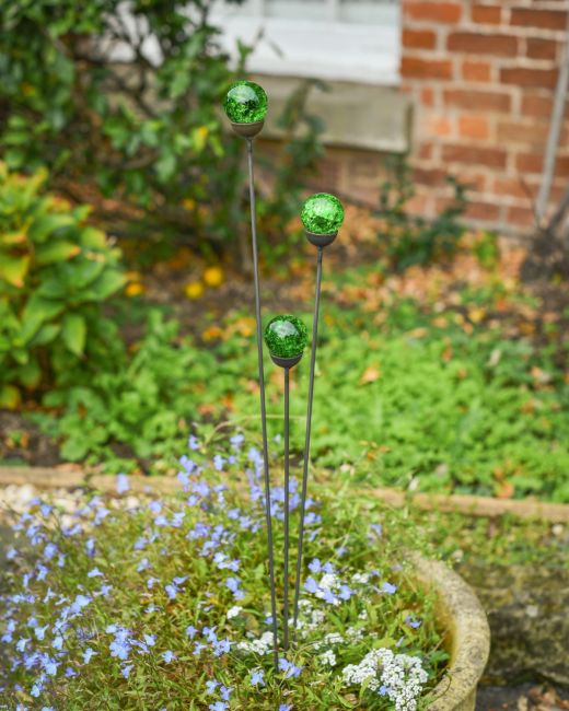 "Jade" Triple Suncatcher Garden Stake "Jade" Triple Suncatcher Garden Stake