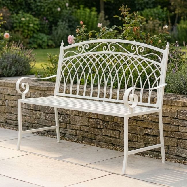 ‘Monet’ Two Seater Wrought Iron Garden Bench main image ‘Monet’ Two Seater Wrought Iron Garden Bench main image