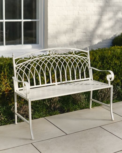‘Monet’ Two Seater Wrought Iron Garden Bench main image