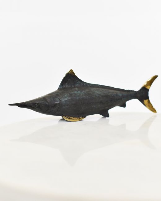 "Oceanic Cavalier" Marlin Ornament in Cast Brass