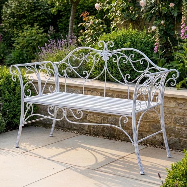 "Ophelia" Wrought iron Two Seater Garden Bench "Ophelia" Wrought iron Two Seater Garden Bench
