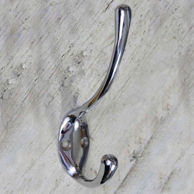 Bright Chrome Contemporary Coat & Hat Hook Bright Chrome Contemporary Coat & Hat Hook