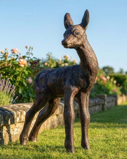 "River" Doe Garden Sculpture - Copper Digital Illustration