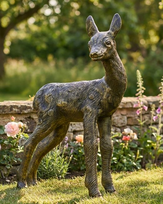 "River" Doe Garden Sculpture - Gold
