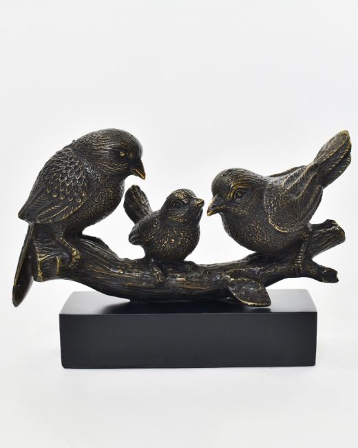 "Shadowed Songbirds" Cast Brass Ornament