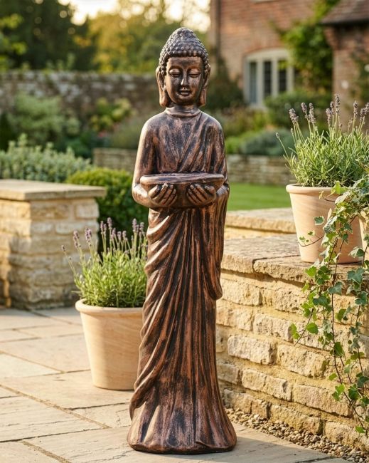 "Shanti" the Standing Buddha Cast Aluminium Garden Sculpture Digital Illustration "Shanti" the Standing Buddha Cast Aluminium Garden Sculpture Digital Illustration