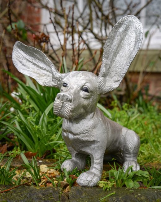 "Sid" the Bassett Hound Cast Aluminium Garden Sculpture