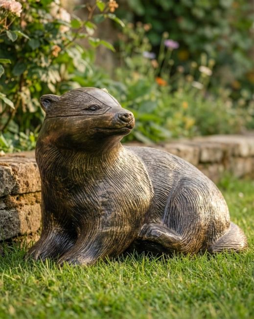 "Stanley" the Badger Garden Sculpture Digital illustration