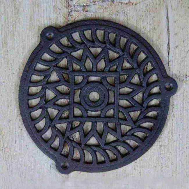 "Sunflower" Cast Iron Air Cover - 5" "Sunflower" Cast Iron Air Cover - 5"