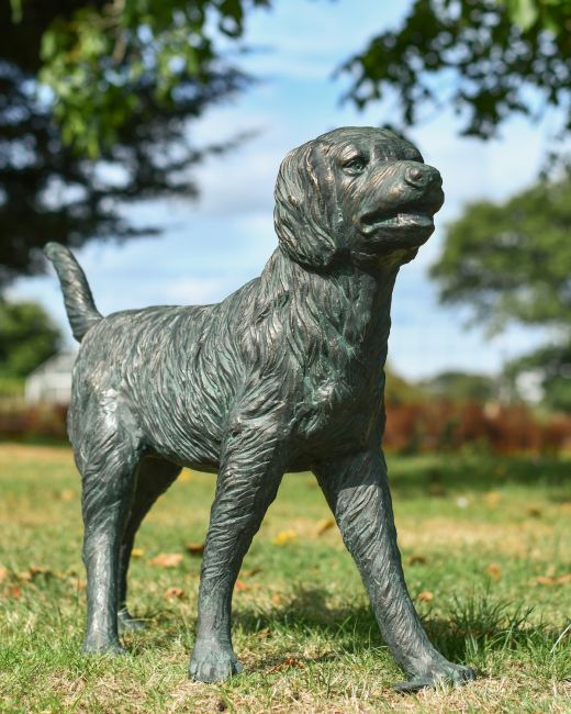 "Sunny" the Verdigris Retriever Dog Sculpture "Sunny" the Verdigris Retriever Dog Sculpture