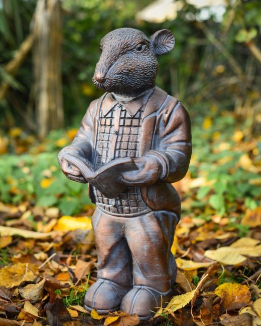 "The Hearthland Scholar" Resin Rat Garden Sculpture