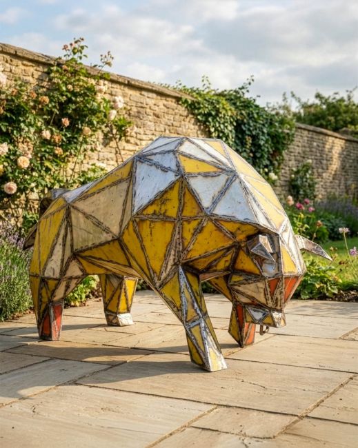 ‘Toro’ the Bull Upcycled Oil Drum Garden Sculpture