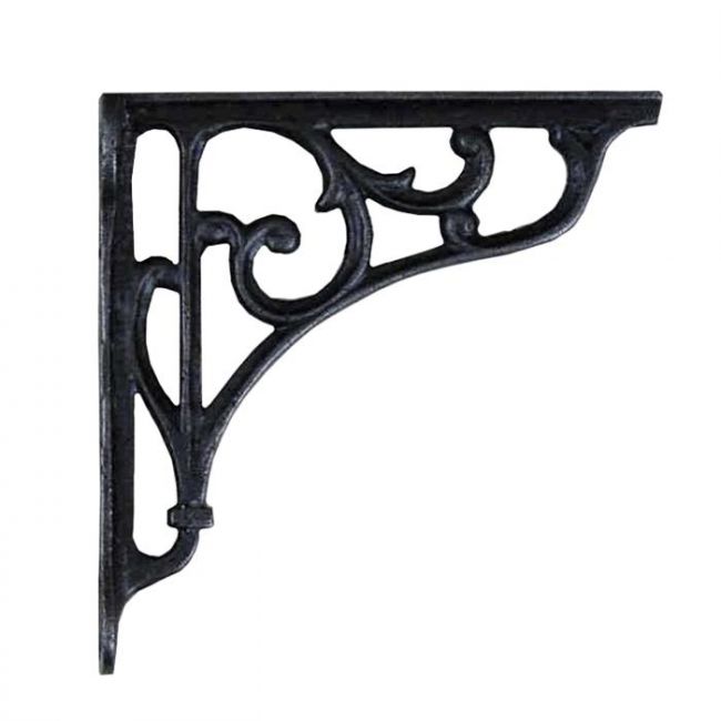 13cm x 13cm Vines Black iron shelf bracket 13cm x 13cm Vines Black iron shelf bracket