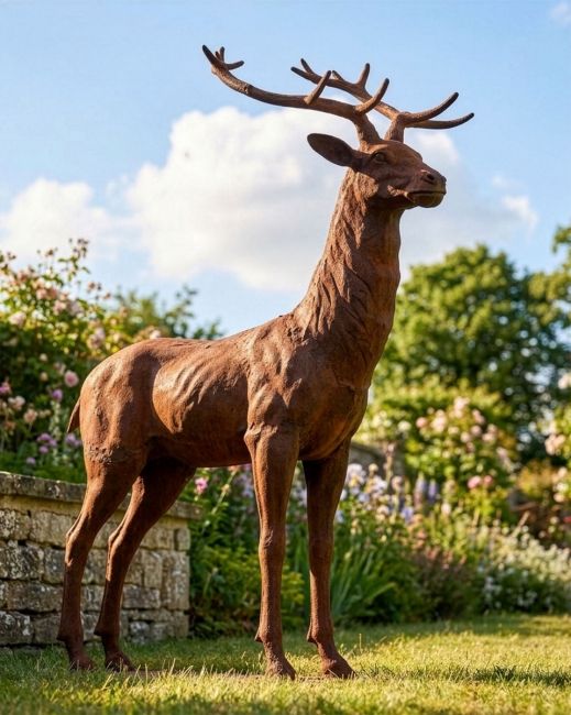 "Zekin" Cast Iron Stag - Facing Forward Digital Illustration