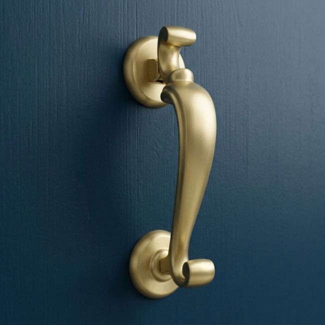 Satin Brass Doctor"s Style Door Knocker - 196mm x 69mm Satin Brass Doctor"s Style Door Knocker - 196mm x 69mm