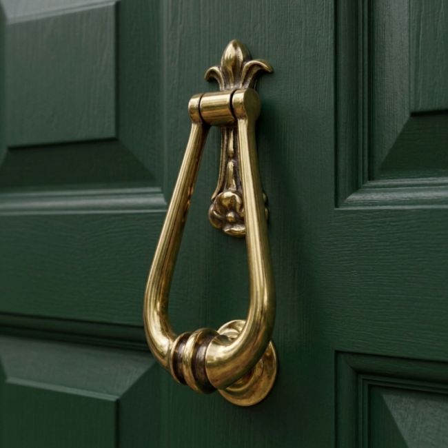 Aged Brass Traditional Loop Handle Door Knocker Aged Brass Traditional Loop Handle Door Knocker