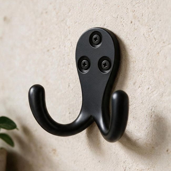 Aged Copper Double Pronged Coat Hook Aged Copper Double Pronged Coat Hook