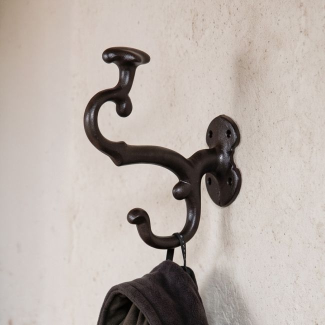 Double Coat and Hat Hook Cast Iron Hook Double Coat and Hat Hook Cast Iron Hook