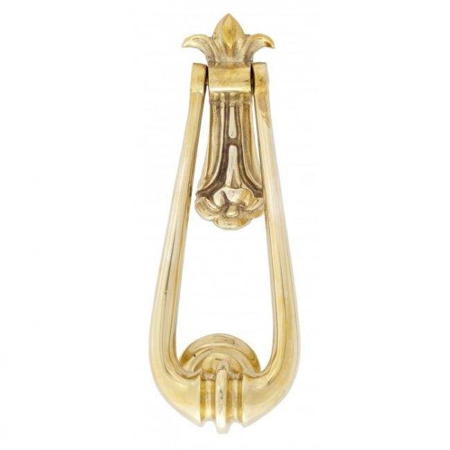 "Addison Loop" Polished Brass Door Knocker  "Addison Loop" Polished Brass Door Knocker