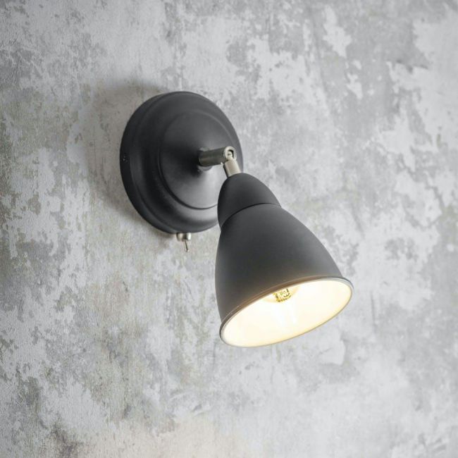 Adjustable Steel Wall Light in a Black Finish Adjustable Steel Wall Light in a Black Finish