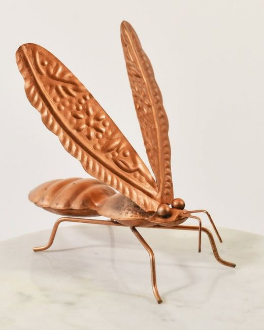 Agatha the Recycled Copper Honeybee Sculpture