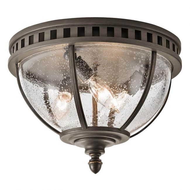 Aged Bronze "Classical" Victorian Round Three Bulb Ceiling Light - 31cm Aged Bronze "Classical" Victorian Round Three Bulb Ceiling Light - 31cm