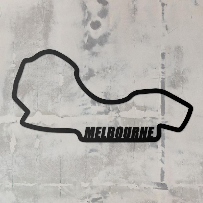 Albert Park Grand Prix Circuit Wall Art on a Rustic Grey Wall Albert Park Grand Prix Circuit Wall Art on a Rustic Grey Wall