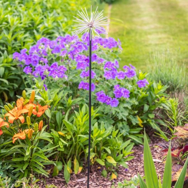 Allium Flower Spike in Silver