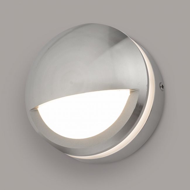 Aluminium "Eyelid" Wall Light in Situ on a Grey Wall Aluminium "Eyelid" Wall Light in Situ on a Grey Wall