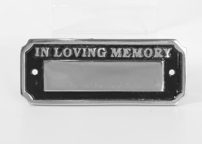 Polished Aluminium In Loving Memory Bench Sign Polished Aluminium In Loving Memory Bench Sign