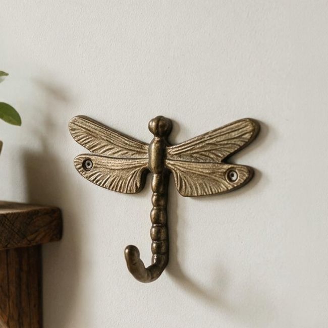 Antique Brass Dragonfly Wall Hook Antique Brass Dragonfly Wall Hook