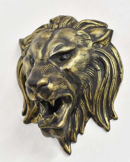 Black & Gold Lion Wall Bust Black & Gold Lion Wall Bust