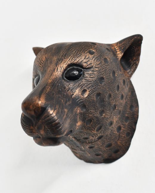 Copper Leopard Wall Bust Copper Leopard Wall Bust