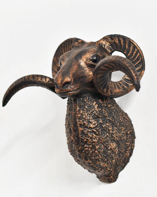 Copper Ram Wall Bust Copper Ram Wall Bust