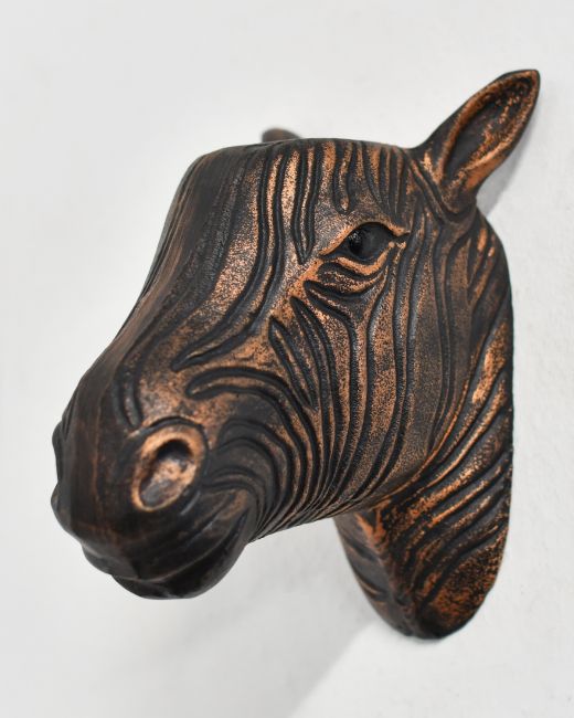 Copper Zebra Wall Bust Copper Zebra Wall Bust